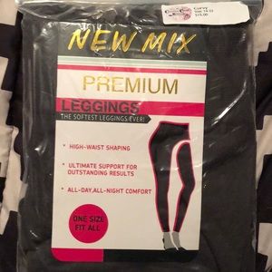 New Mix Premium Leggings black Curvy Size 14-22